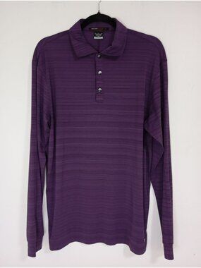 Tiger Woods Collection Long-Sleeve Dri-Fit Size S Mens Purple Polyester blend